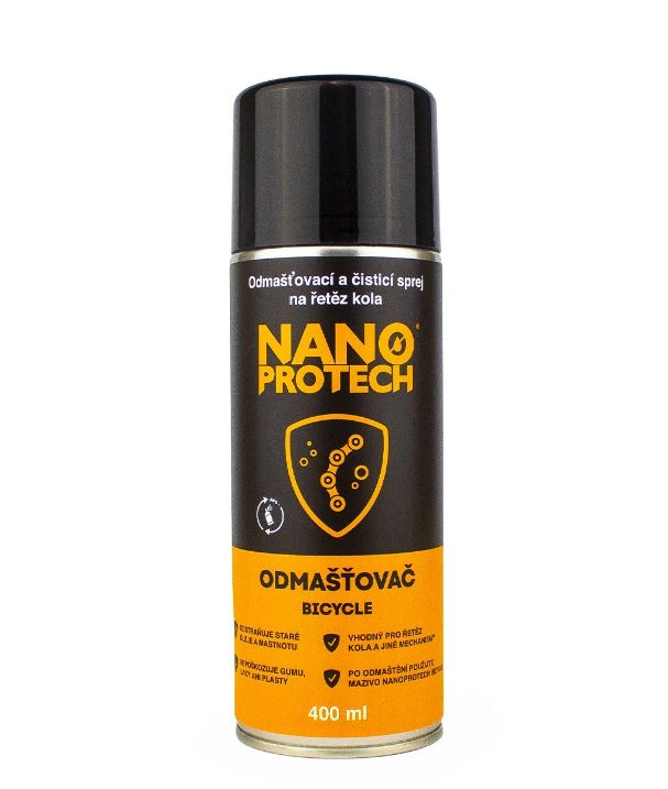 NANOPROTECH Bicycle Odmašťovací a čisticí sprej na řetěz kola 400 ml