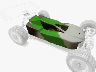 Lexanová kar. Buggy, čirá, nevystřižená, LC racing  1/12 model B